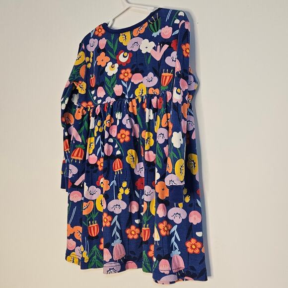 Hanna Andersson Blue Floral pattern dress size 110 US 5 - Picture 5 of 6